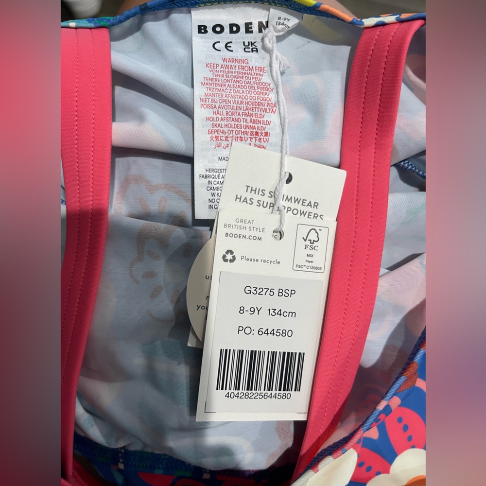 Boden Girls One Piece Swimsuit - Picture 3 of 4